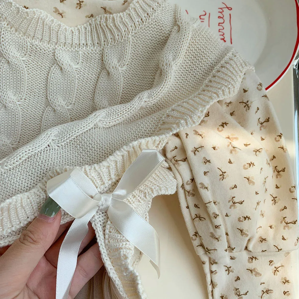 Kids Knitted Vest Girls Sweater Waistcoat Jacket