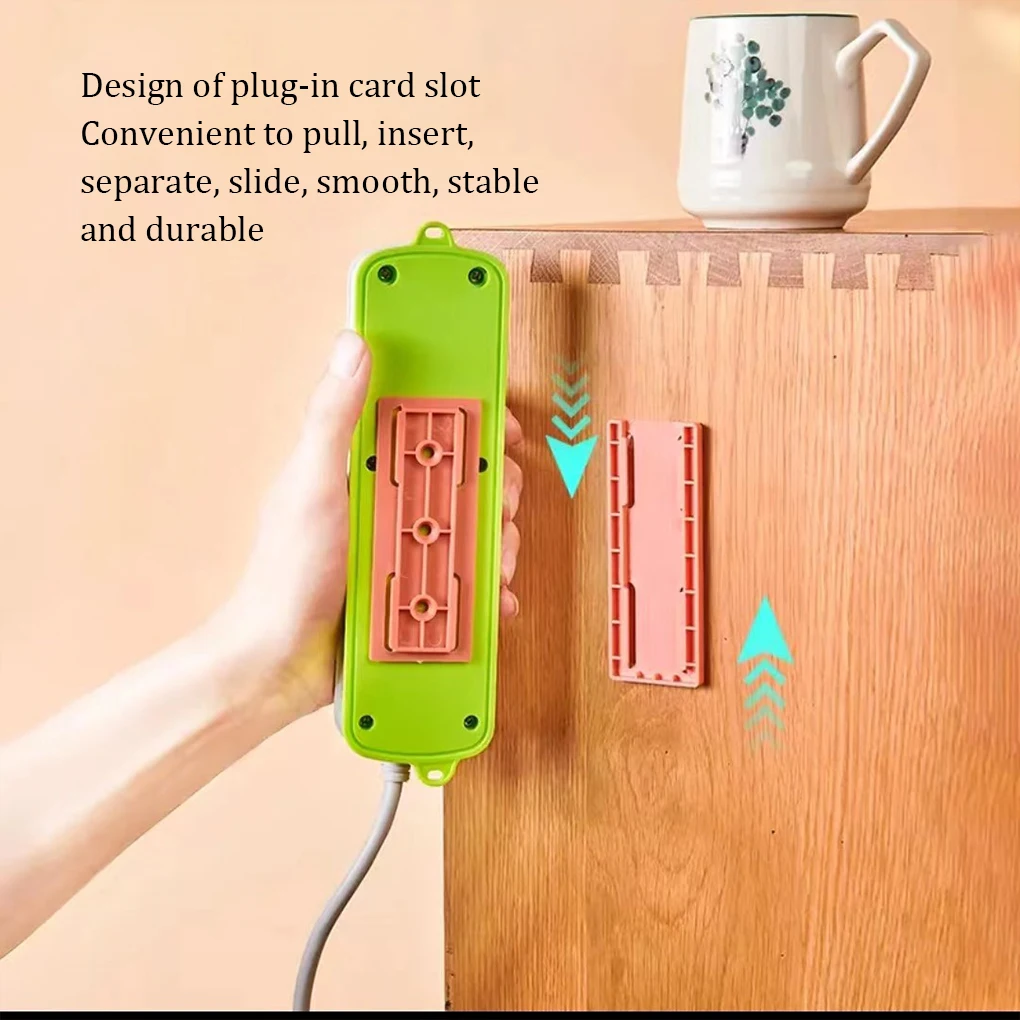 

ABS Power Socket Holder Self-adhesive Detachable Home Fixer Rack Sticker
