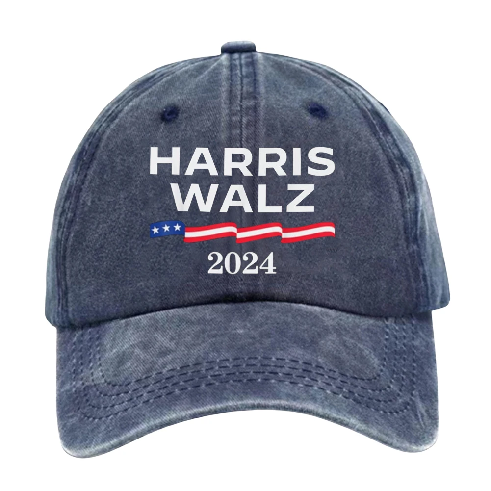 Harris Walz Baseball Cap Washed Cotton Distressed Cap Adjustable Retro Dad Hats Harris Baseball Hat for Outdoor Sports