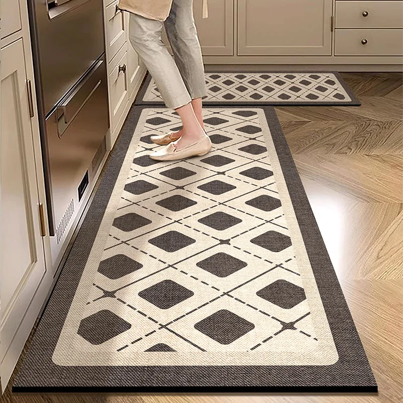 שטיחים למטבח PVC עמידים במים שטיח ויניל לעיצוב הבית שטיח ארוך עמיד בשמן לא מחליק מזרנים מותאמים אישית מטבח Alfombra Cocina