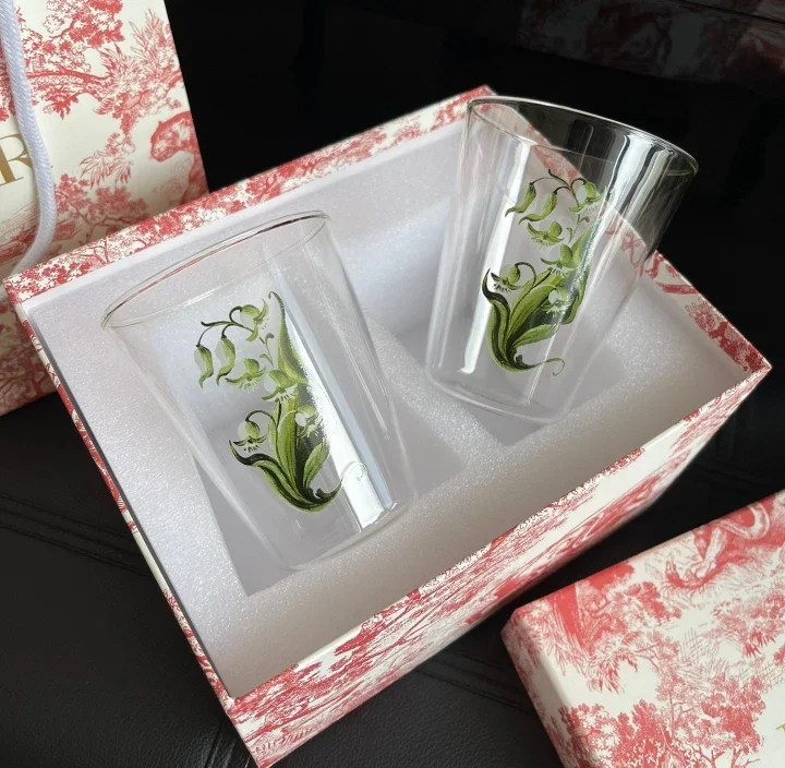 

Handmade Transparent Crystal Glass Three-Dimensional Fish Clover Love Water Bottle Mug Wine Glass Gift Box Gift