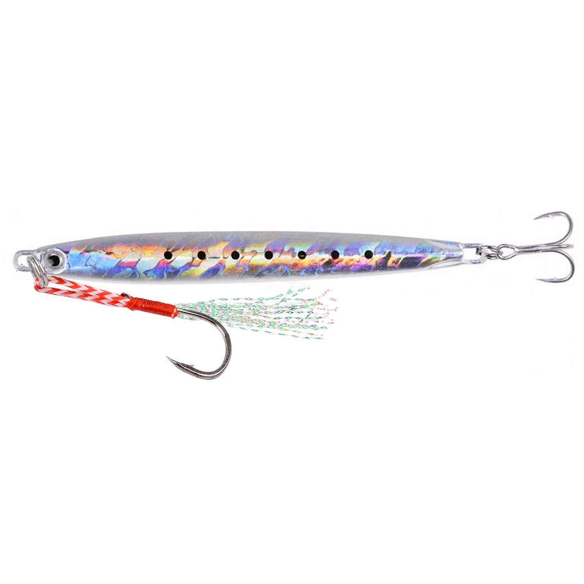 Lot De 7 Leurres De Pêche Métal – Chute Lente, Type Cuillère/sabre, Mer Et Rivière