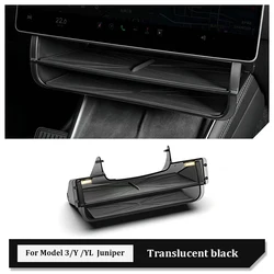 Enhanced Center Console Hidden Storage Organizer Tray (Double layer black)