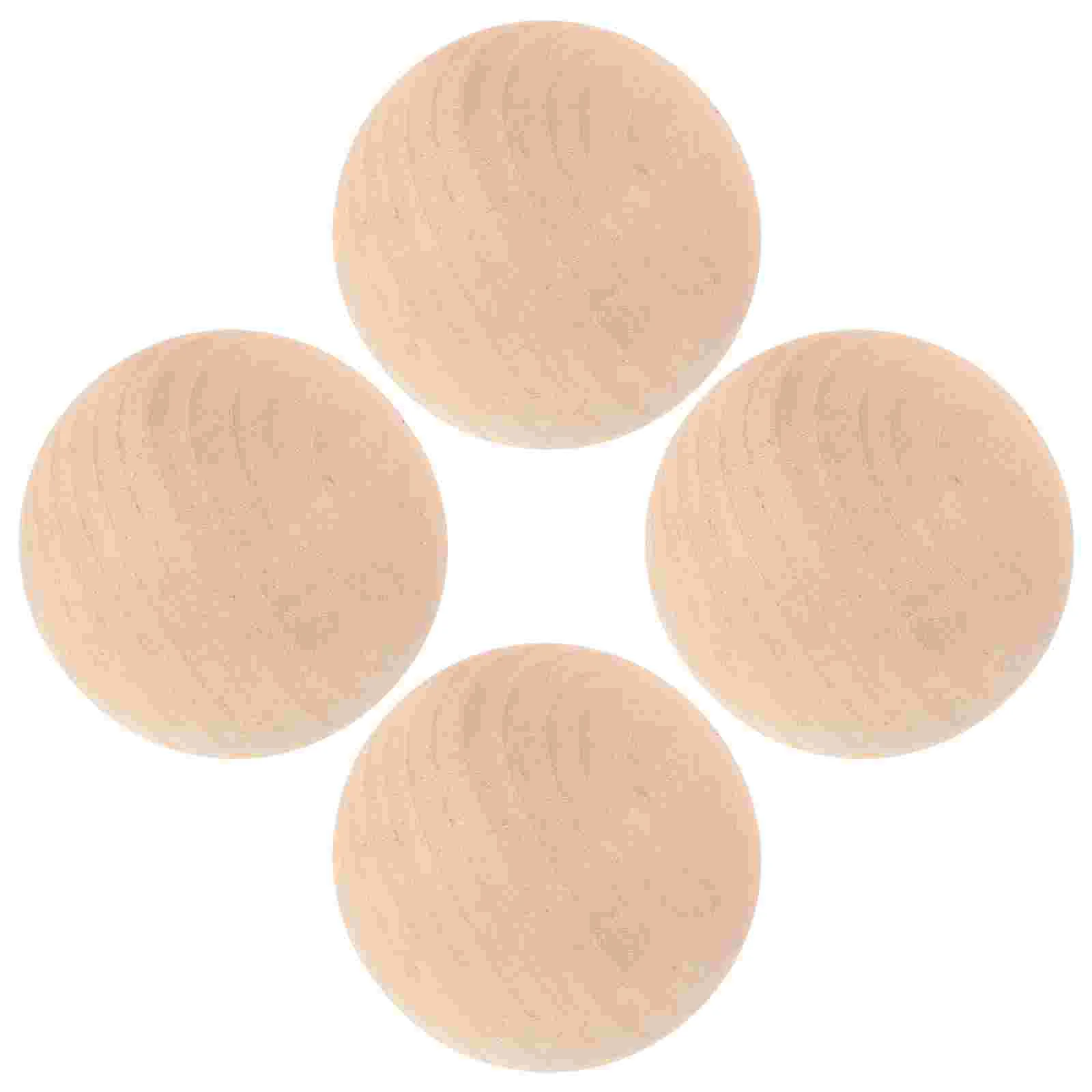 4 Pcs Croquet Bocce Ball Game Outdoor Sports Balls Garden Kit Backyard Games Rolling Portable Grass Wood for Kids Wooden