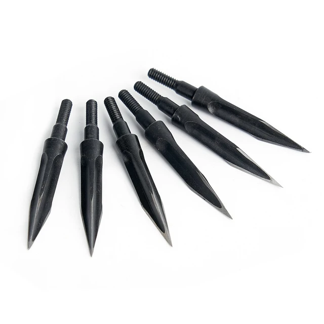 Pointes de flèches à tête large en acier au carbone, 3 pièces, pour la  chasse à l'arc composé d'arbalète recourbé - AliExpress
