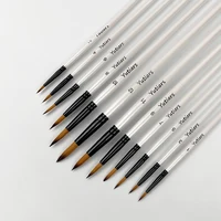 Acrylic Paint Brushes Set, 12pcs Professional Artist Paintbrushes for Acrylic Watercolor Oil Painting, Face Body Nail Art, Craft 1