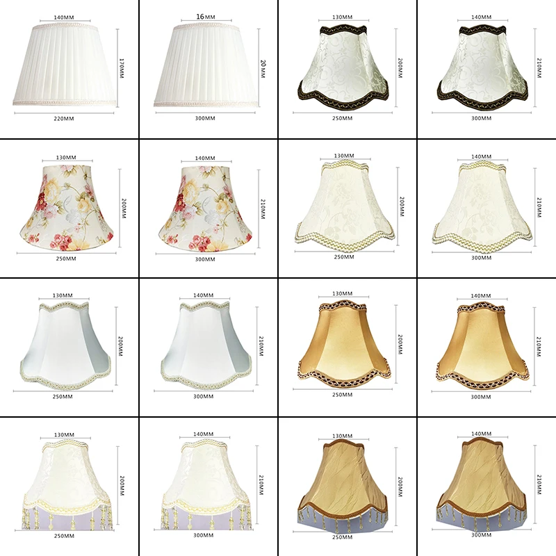 Vintage European Cloth Lamp Shade With Tassels & Bead Lace - 12.6x12.2 Inch, Retro Table Lamp Cover - View #3