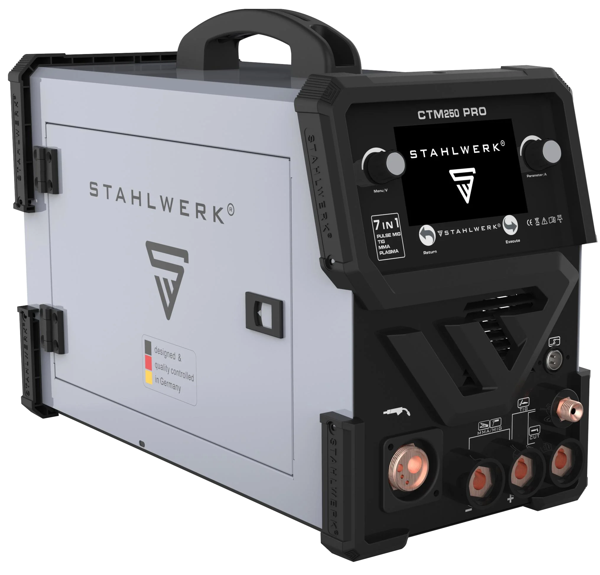 Stahlwerk CTM250pro 7IN1 MIG TIG MMA Plasma Cutter Multi Function Aluminum Welding Machine