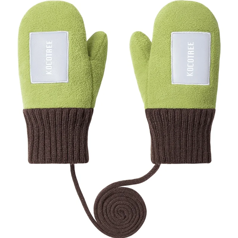 Kids Warm Winter Mittens Gloves Infant Baby Boys Girls Thick Fleece Lined Gloves Full Finger Outdoor Mitten for 1-12 Years
