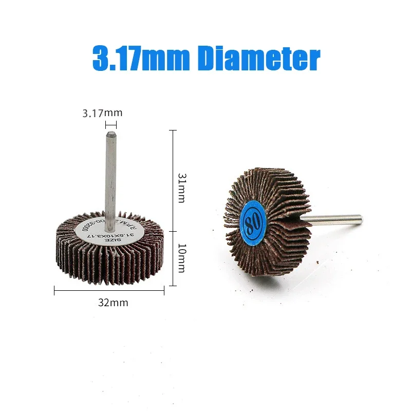 5/10pcs Louver 80 Grit Sandpaper Flap Wheel Discs
