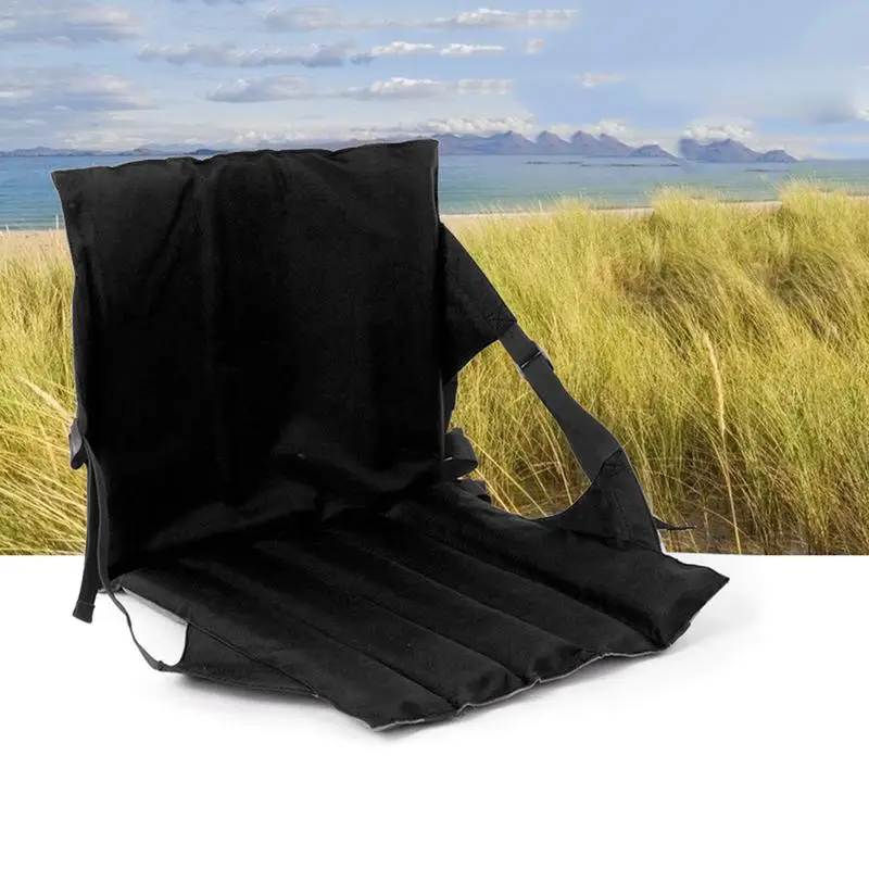 Portable Camping Chair Mat Foldable Backrest Cushion Lightweight Outdoor Garden Single Lazy Chair Picnic Stadium Seats Chairs