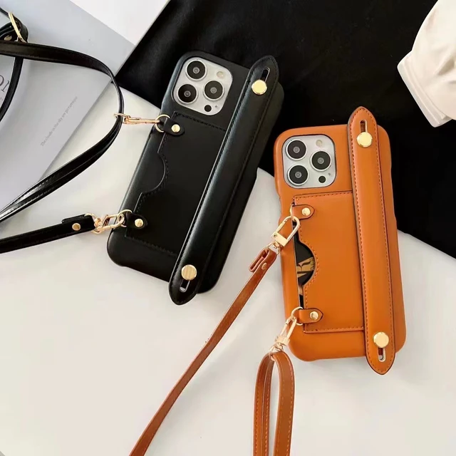 Luxury Leather Phone Case Strap  Case Luxury Cover Lanyard - Mobile Phone  Cases & Covers - Aliexpress