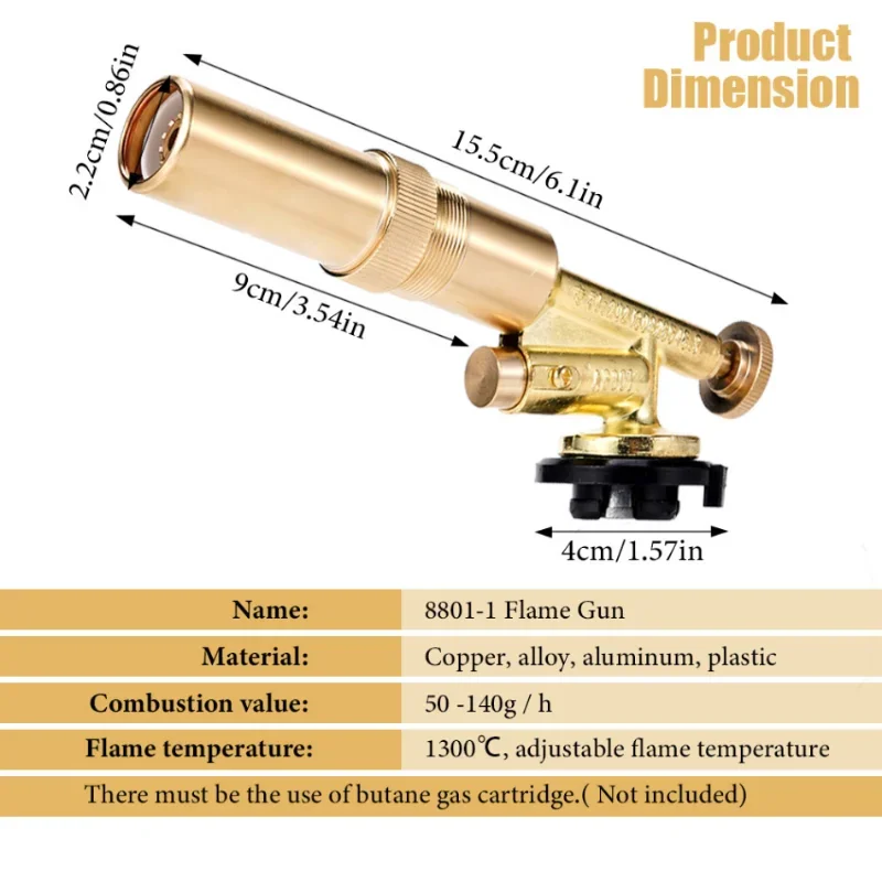 Welding Torch Gas Burner Flame Gun High Temperature Brass Copper Gas Torch Brazing Solder Propane Welding Plumbing gas torch welding torch gas burner