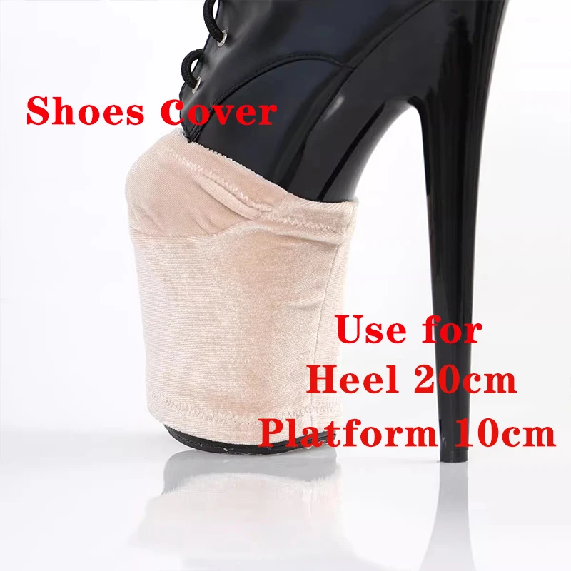 Overshoes Platform 10CM Shoes Protectors Cover Pole Dance Training Sandals Pumps Boots Suede Wear-Resist Shoes Cover Accessories