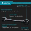 LIBRATON 10PCS Mini Combination Wrench Set with Rolling Pouch Metric 4-11mm/SAE 5/32"-7/16" Carbon Steel 3