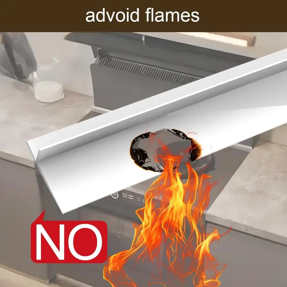 Stove Counter Gap Cover Kitchen Silicone Heat Resistant Mat Gas Stove Protector Slit Cleaning Pad Oil Dust Seal Cooker Cover Gas Stove Protector Silicone Covers