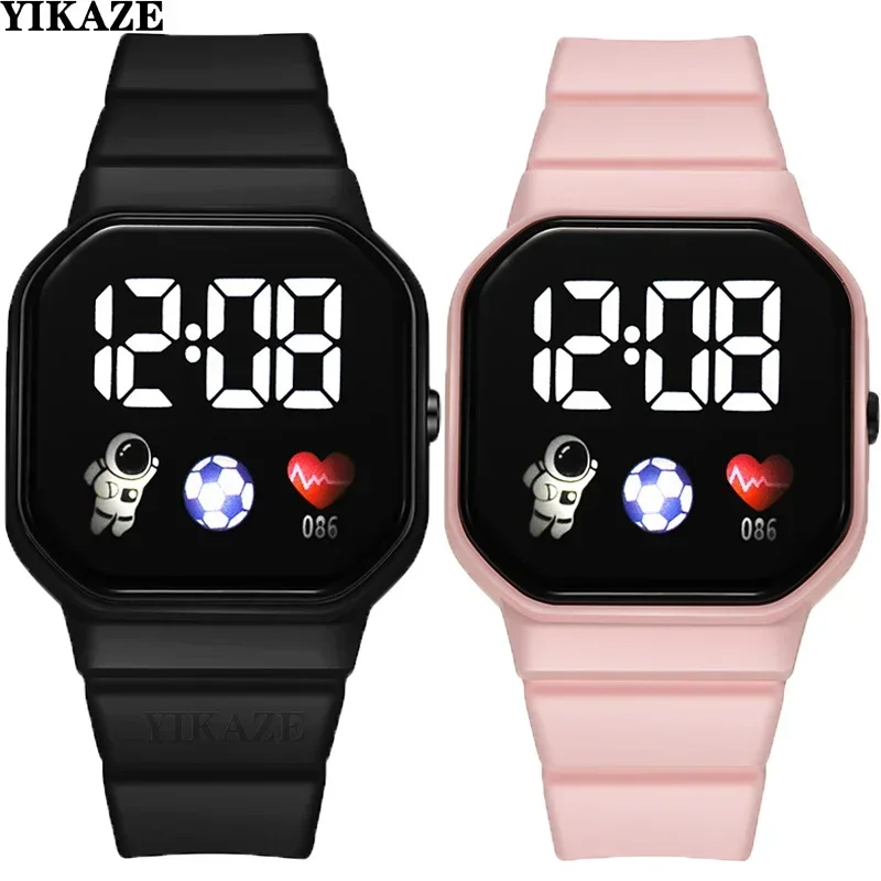 Yikaze Led Kids Watch Sport Orologi Digitali Cartoon Spaceman Cinturino In Silicone Impermeabile Orologio Da Polso Elettronico Per Ragazzi Ragazze Reg