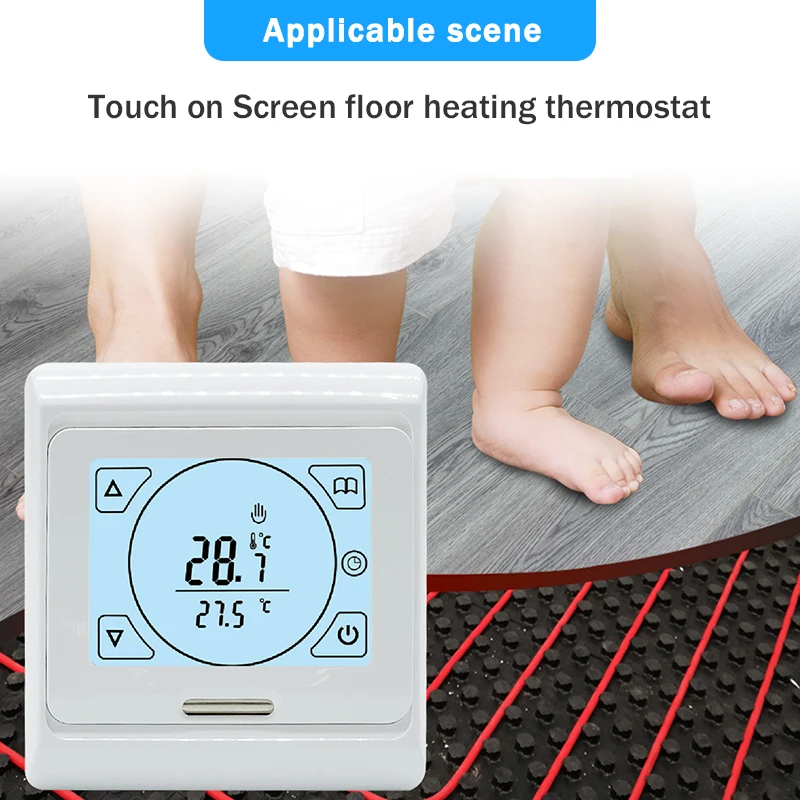 

Thermoregulator Warm Floor Thermostat Cable Heating Temperature Regulator Controller Touch Screen Water/Gas Boiler Heater 220V