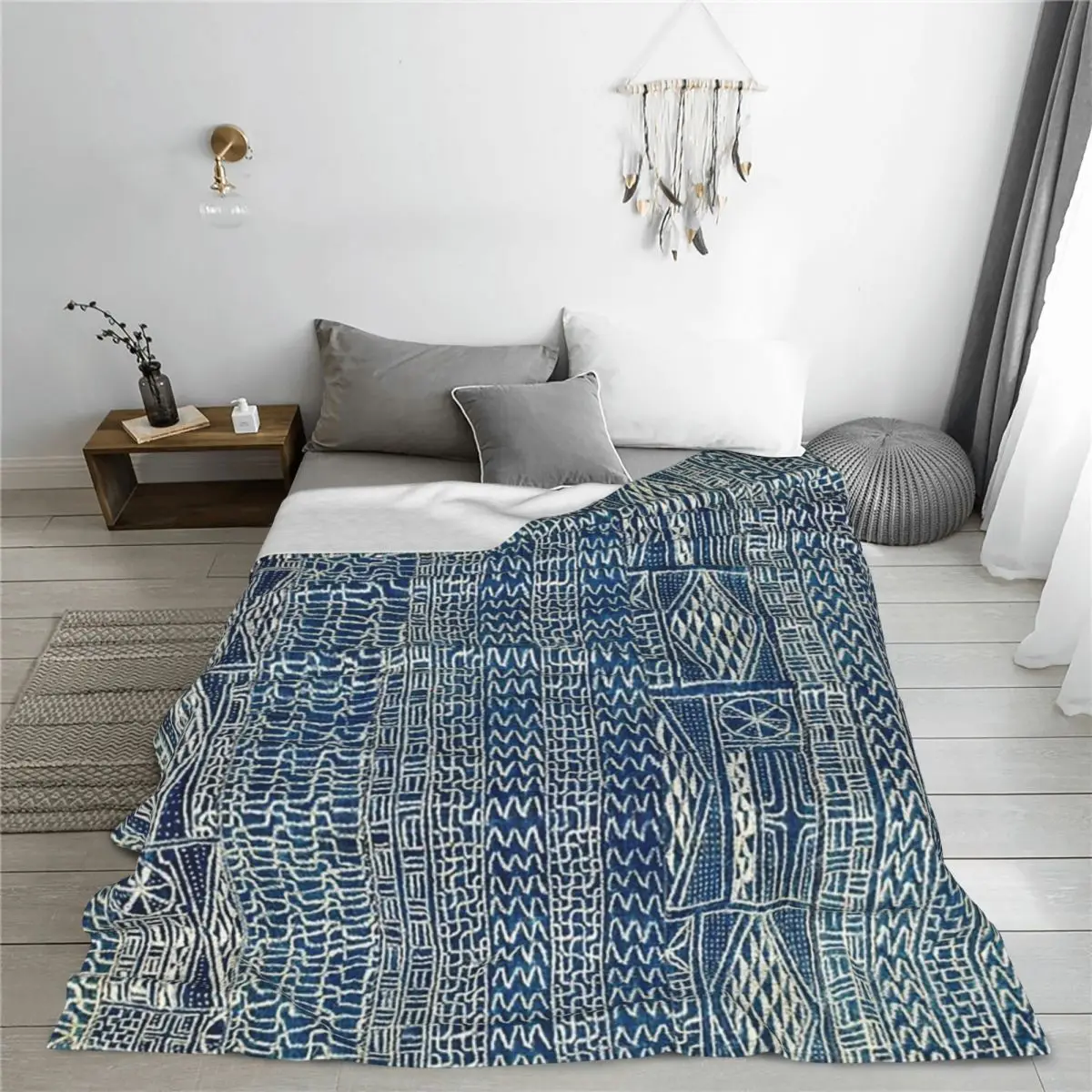 Ndop Cameroon West African Textile Blankets Fleece Warm Sofa Throw Blankets For Couch Bedding Office Throws Bedspread Quilt 4