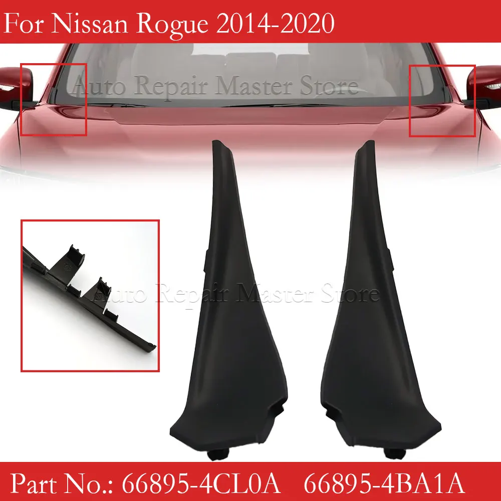 

66895-4CL0A 66895-4BA1A Front Windshield Wiper Side Extension Trim Cover For Nissan Rogue 2014-2020 Car Front Fender Cocer