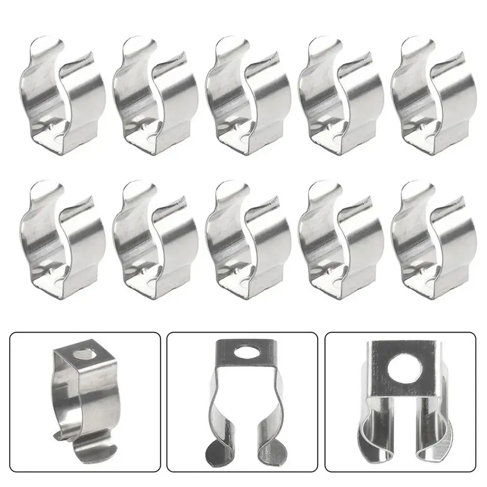 Othmro T5 Clip Staffa Gancio per Tubo Luce LED Tubo Fluorescente Lampade a LED in Acciaio Inox Confezione da 100
