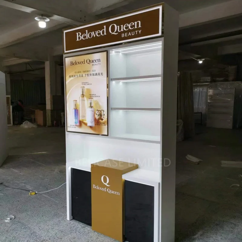 

Custom, high-end of cosmetics shop furniture for makeup Display beauty shelves shelf accessories showcase display