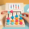 Montessori Wooden Color Shape Matching Cognition Learning Game Board Early Stimulate Children Brain Logic Thinking Develop Toys 1