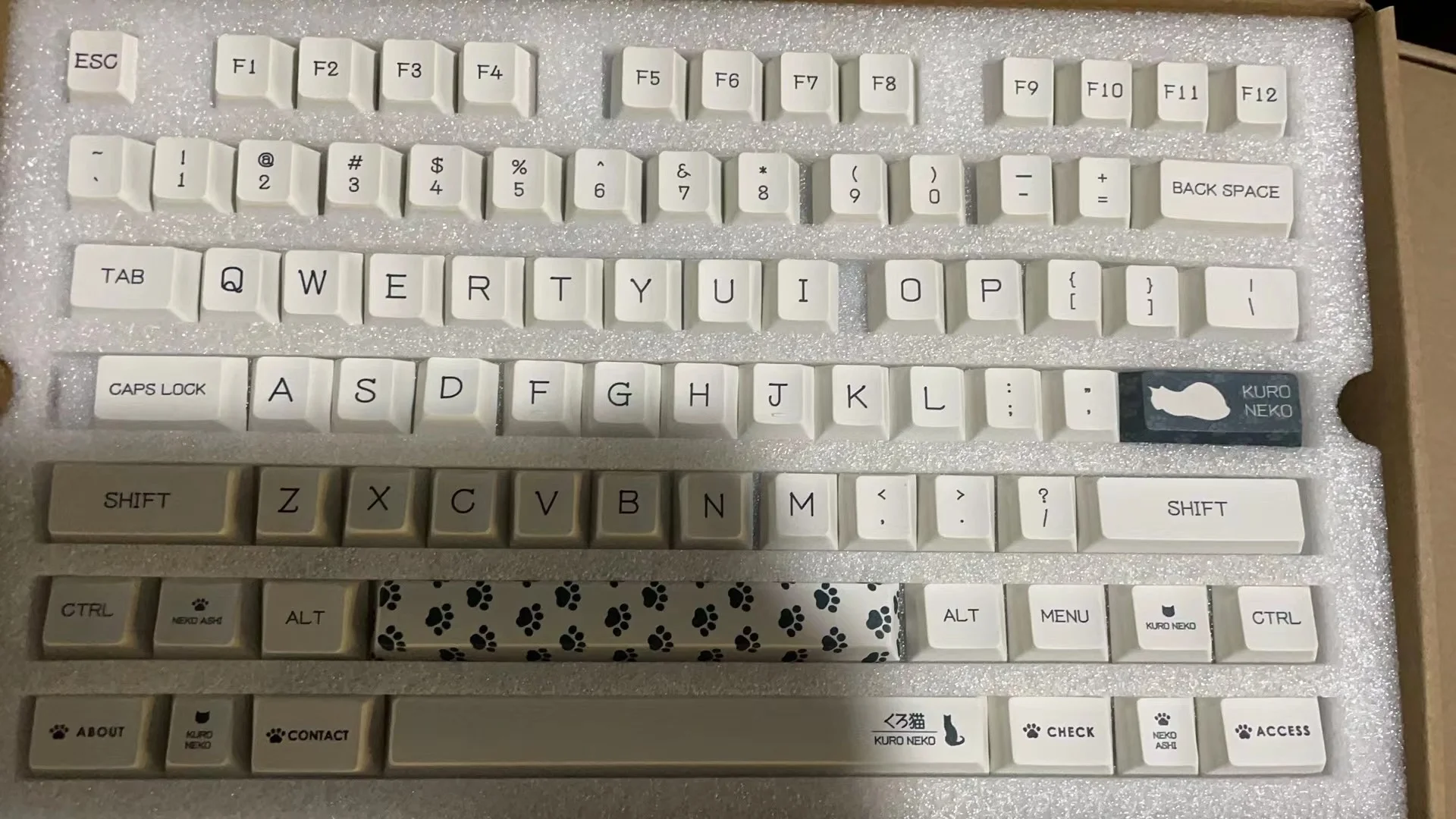 142 chaves conjunto preto gato kuroneko keycap