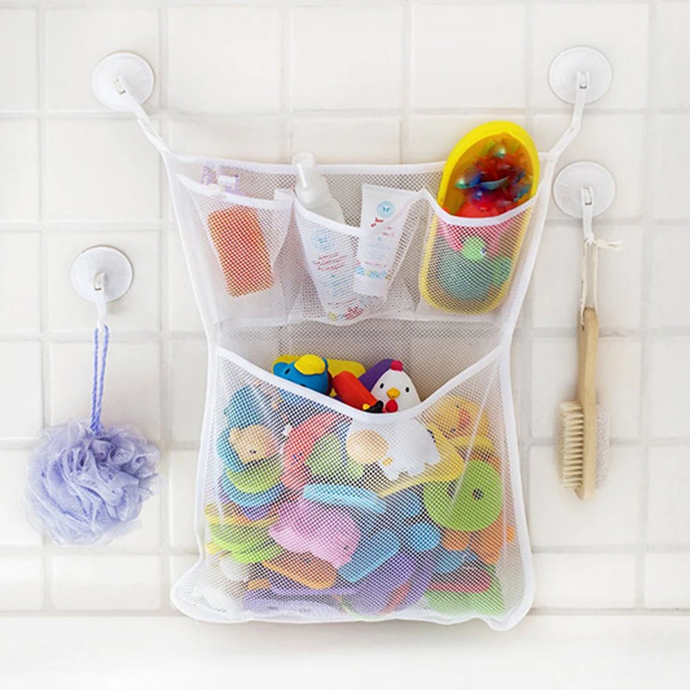 Baby Toy Mesh Bag Bath Bathtub Doll Organizer Suction Bathroom Bath Toy Stuff Net Baby Kids Bath Bathtub Toy Bath Game Bag Kids 2