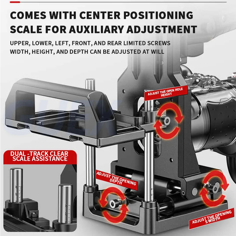 Edge Trimming Machine Portable Mortising Jig Handheld Slotting Bracket Invisible Fasteners 2 in 1 Woodworking Slotting Locator