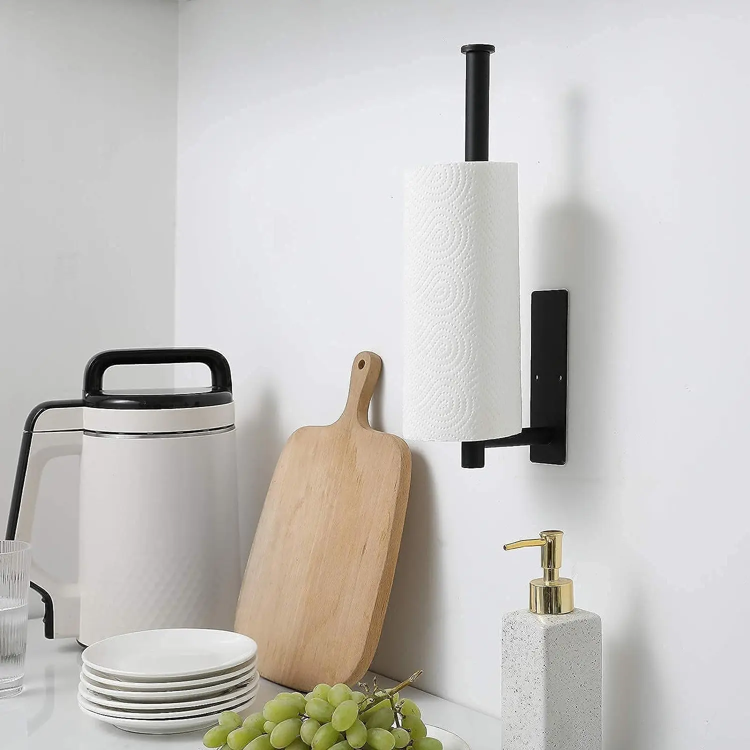 Kitchen Paper Towel Holder, Adhesive, Bathroom Towel Bar, No Drill Towel  Holder, Bathroom Paper Roll Holder - AliExpress