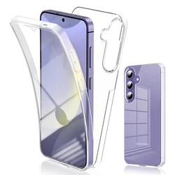 Enhanced 360 Full Body Clear Silicone Phone Case with Hard Cover for A73