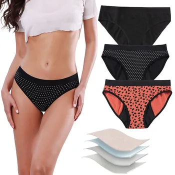 Mutandine mestruali a 4 strati Assorbimento Maternità Incontinenza fisiologica Slip traspiranti Periodo impermeabile Intimo donna