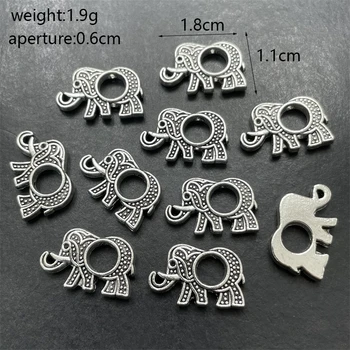 코끼리 올빼미 거북이 나비 꽃 매력 만들기 눈, 터키 사악한 눈 비즈 펜던트, DIY 목걸이 액세서리, 디스커버리, 10 개