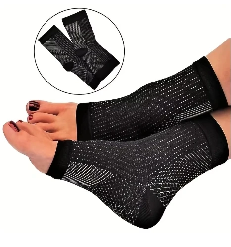 Compression Socks for Ankle Support Open Toe Design for Plantar Fasciitis Pain Relief 2 Pair compression socks