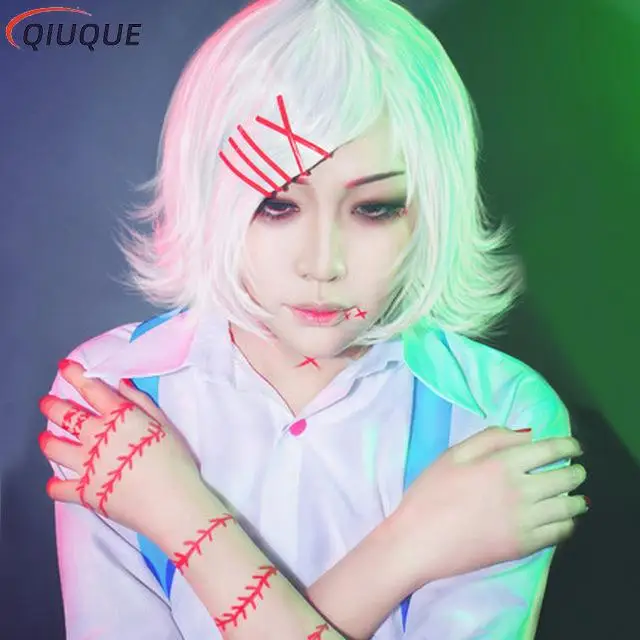 Juzo suzuya rei cosplais kostým plný sada bělouš / růžová košile kalhot popruhy čéška anime humoristický oblek obleček nestandartní vyrobené