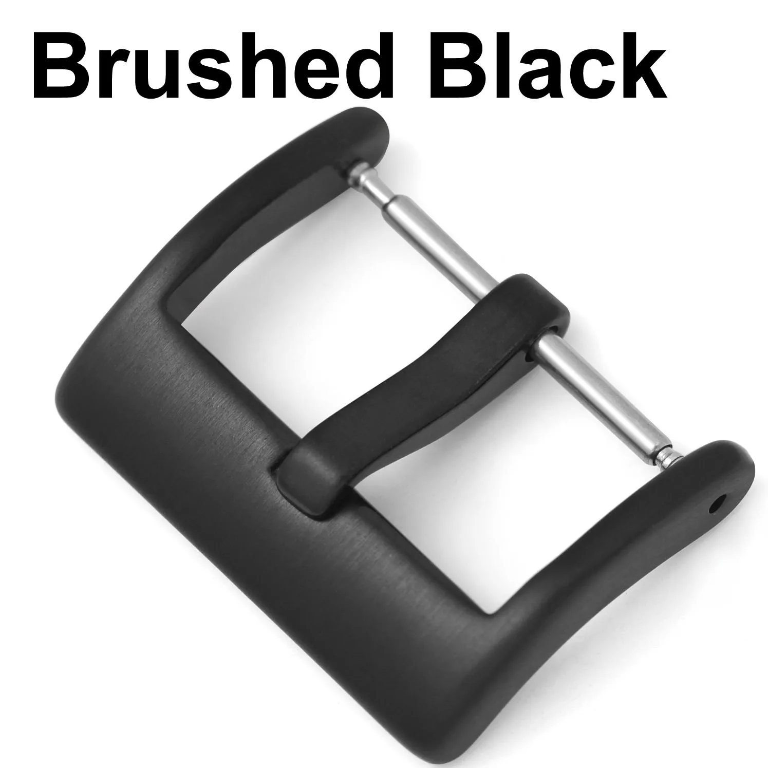 Elegant Stainless Steel Watch Pin Buckle - Brushed Matte Finish in Silver, Gold, Black - Leather Band Clasp Accessories