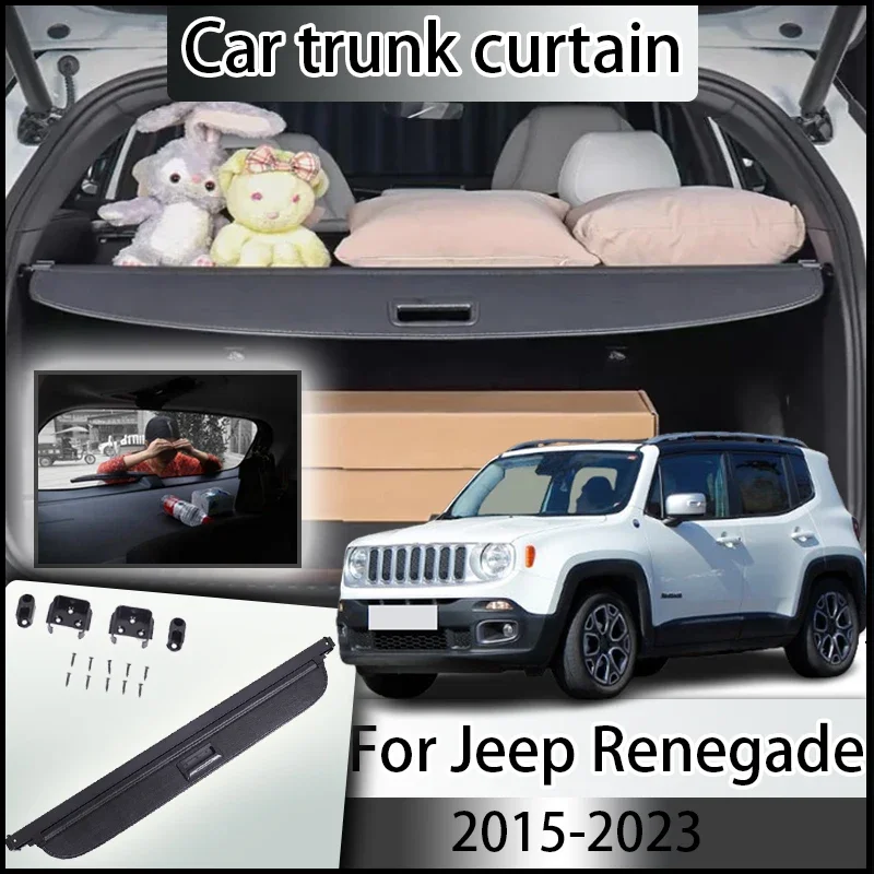 Car Shades Parasole Laterali Posteriori Per Jeep Renegade 5 Porte (2015-) - Set 2 Pezzi, Anti UV - 2