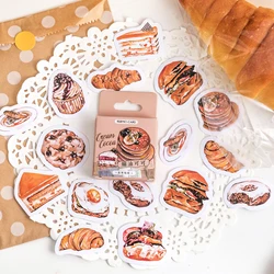 46PCS Cream Series Small paper Sticky Sticker Aesthetic Decoration Scrapbooking DIY Korean Stationery School Supplies for Kids
