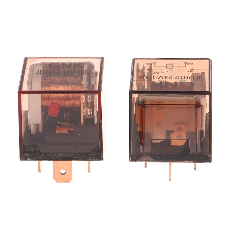 DC 12V 24V Waterproof Automotive Relay 4/5Pin SPDT Car Control Device 100A With Light Car Relays Control Switch
