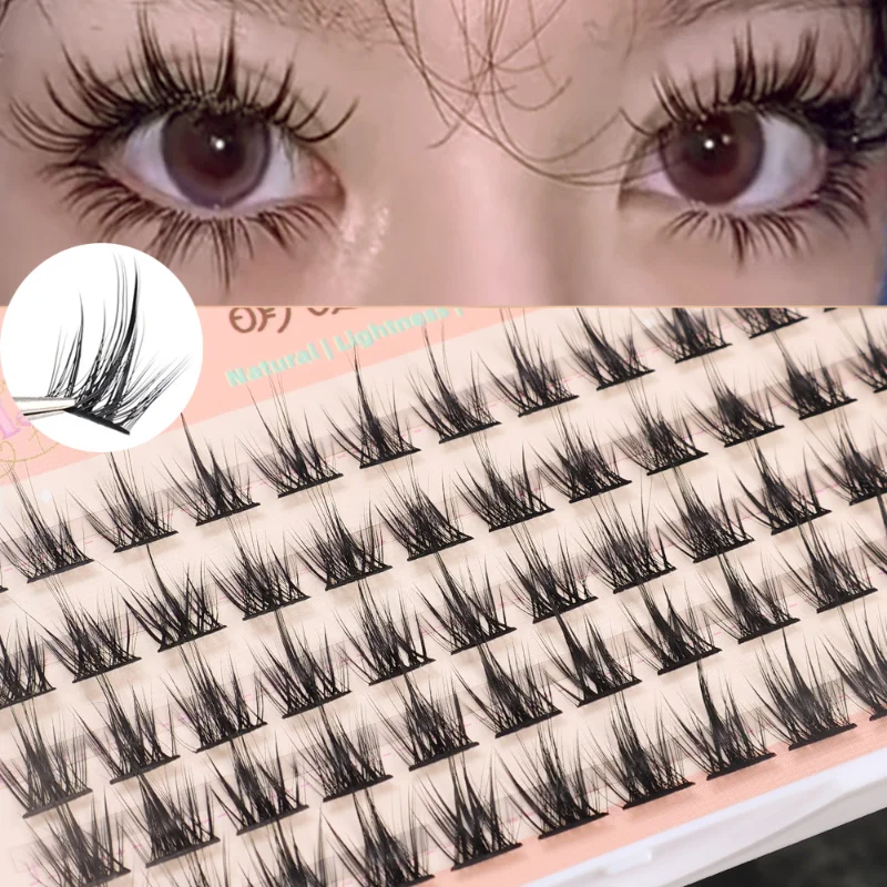 

Manga Lashes Extensions Eye Lash Grafting Natural Eyelash Extension Wispy Fairy False Eyelashes 3D Little Devil Cosplay Makeup