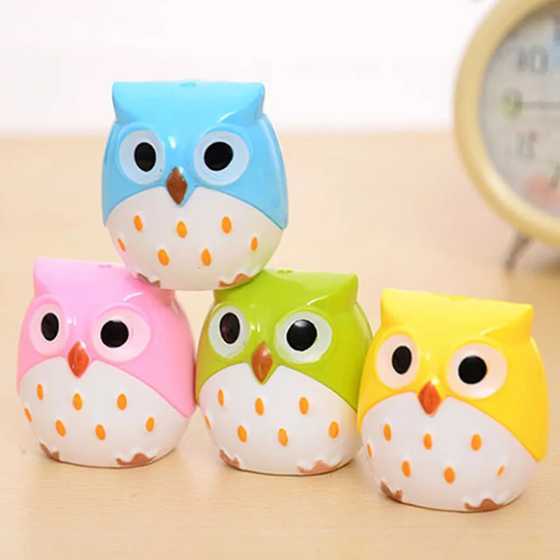 

Cartoon Cute Owl Pencil Sharpener Creative Double Hole Pencil Sharpener School Students Stationery Kawaii Gift Pencil Sharpener