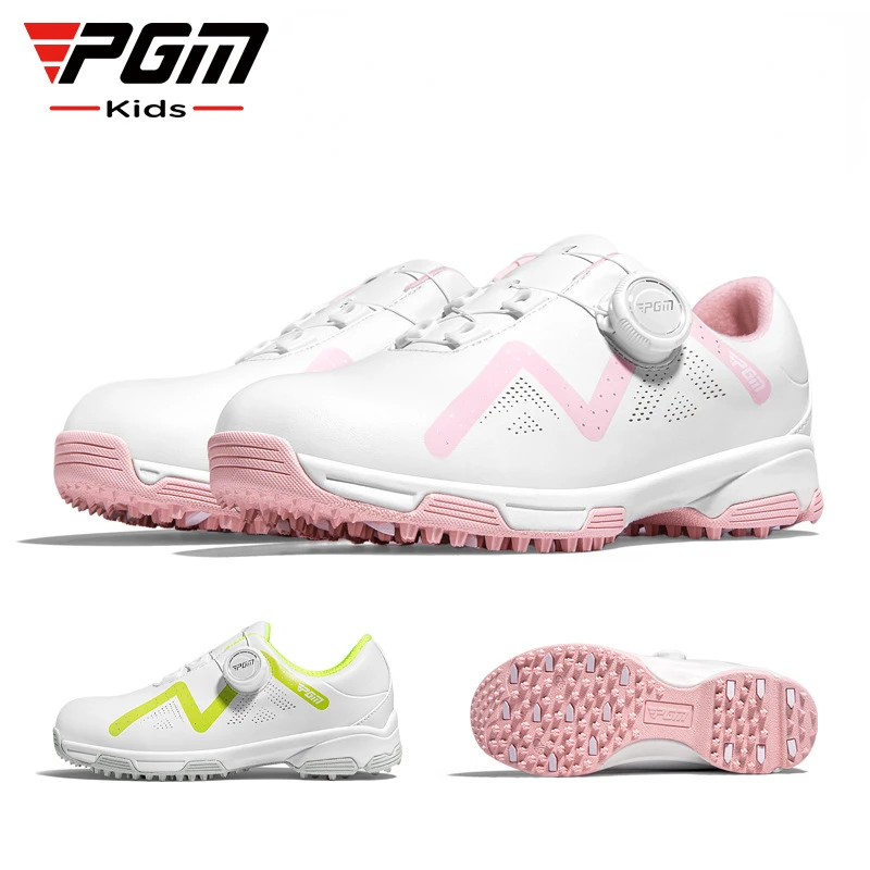 

PGM Children's Golf Shoes Teenage Casual Sports Kids Sneakers Quick Lacing Breathable Waterproof Non-Slip XZ333 Wholesale