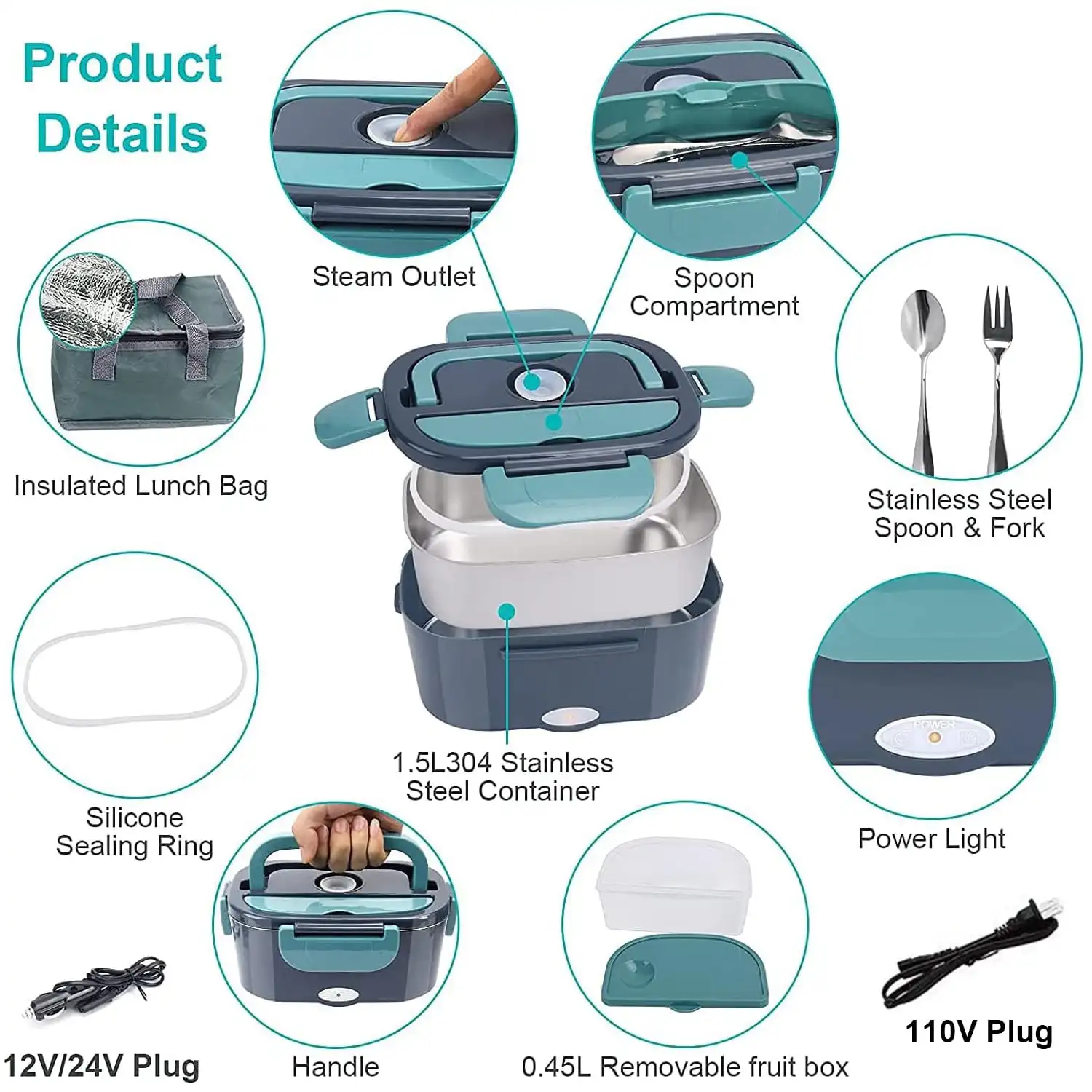 Portable Electric Lunch Warmer 4