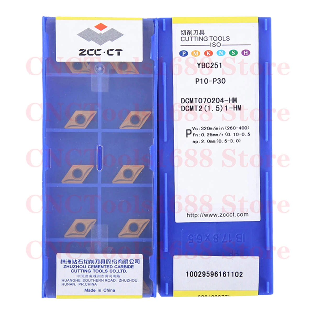 

ZCCCT DCMT070204 DCMT070208 DCMT11T304 DCMT1T1308-HM YBC251 Turning Blade CNC Steel Processing Carbide Inserts