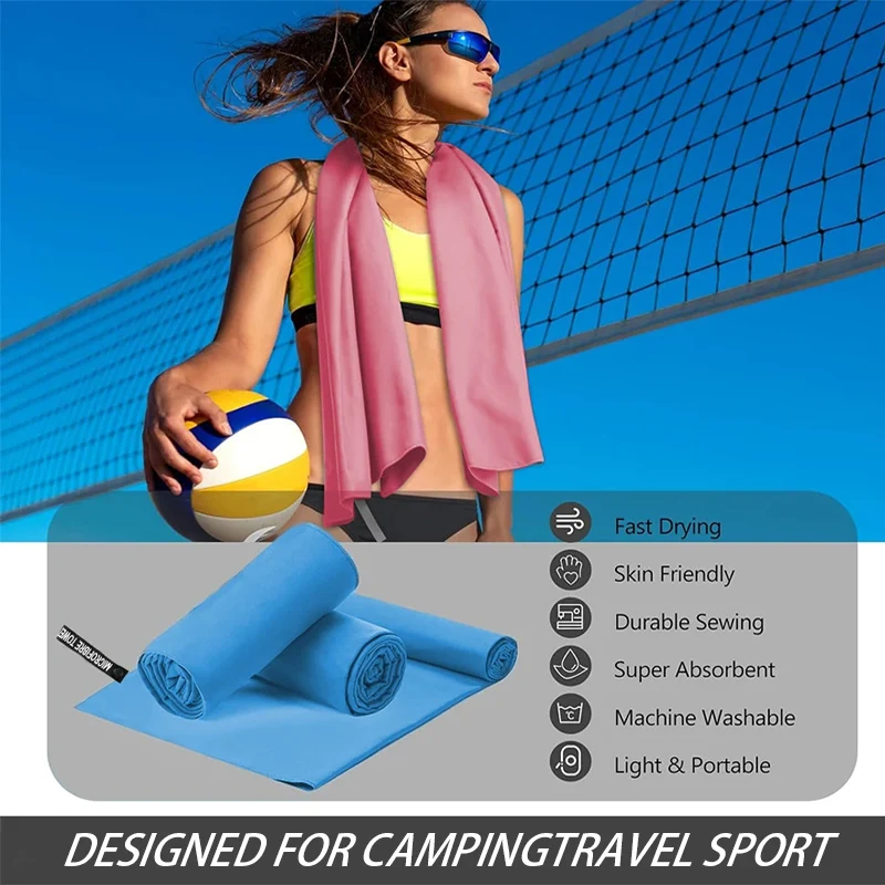 80X160CM Microfiber Quick-Dry water uptake Sports Towel Soft comfortable Running Yoga FitnessOutdoor Camping Hiking Beach Towels 5