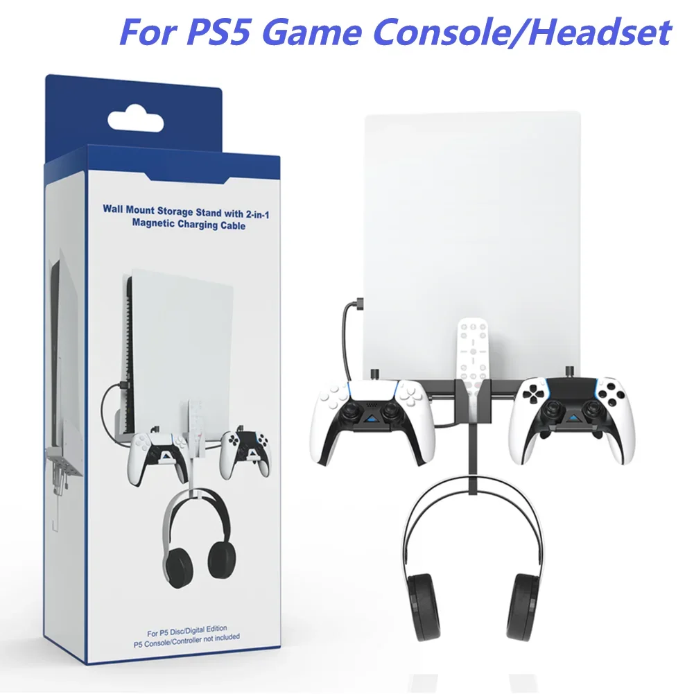 PS/PS5 콘솔 게임패드 헤드셋 브래킷 테이블, 플레이스테이션 5 게임용 금속 방열 액세서리