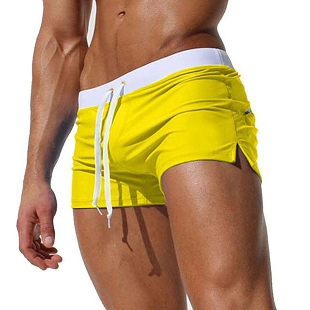 Men's Swimsuit 10 Color Back Pocket Design Quick-drying Beach Men's Boxer Shorts Summer Swimming Trunks - Image 6
