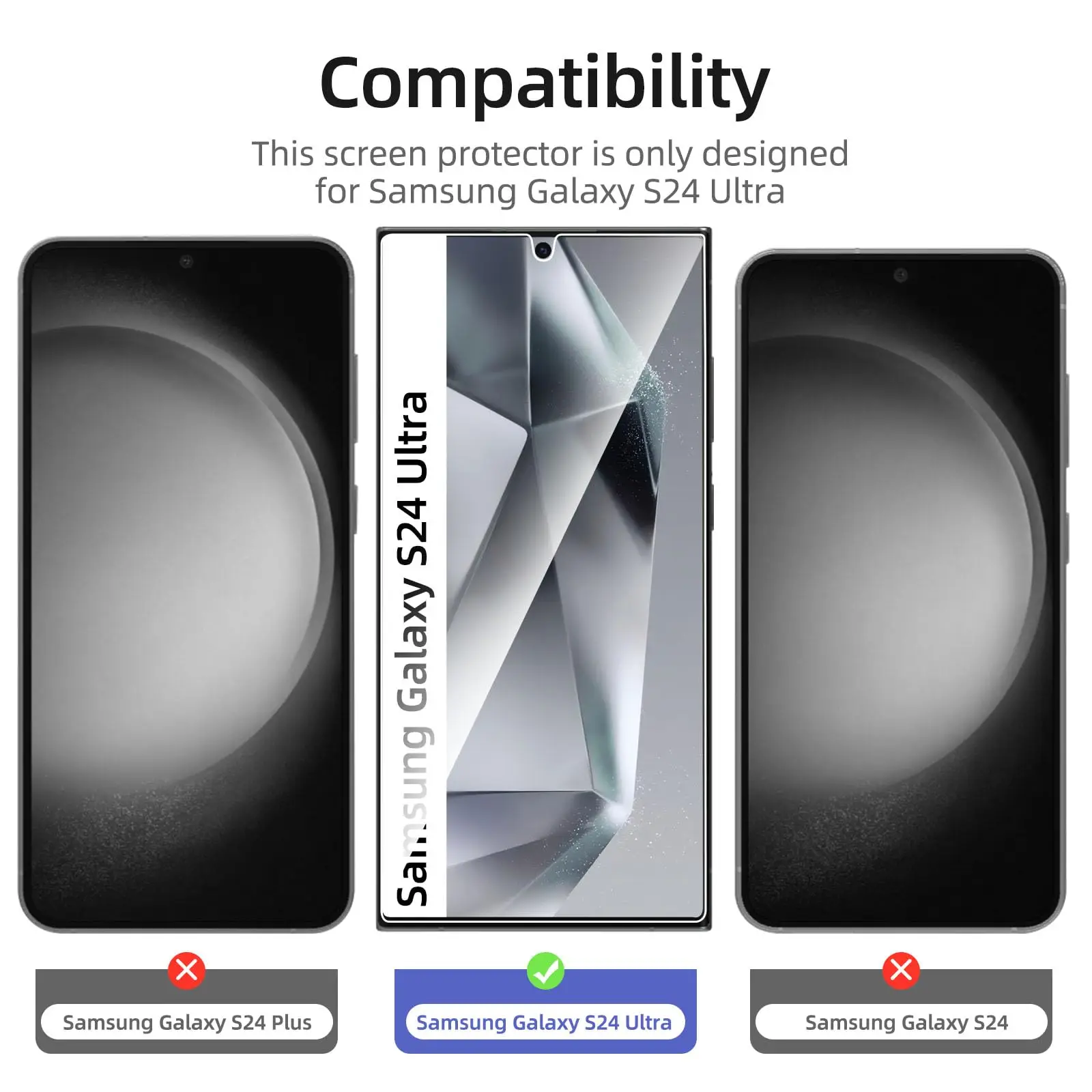Premium Tempered Glass Screen Protector - HD Clarity, 9H Hardness, Anti-Scratch, High-Definition Crystal Film, Easy Unlock