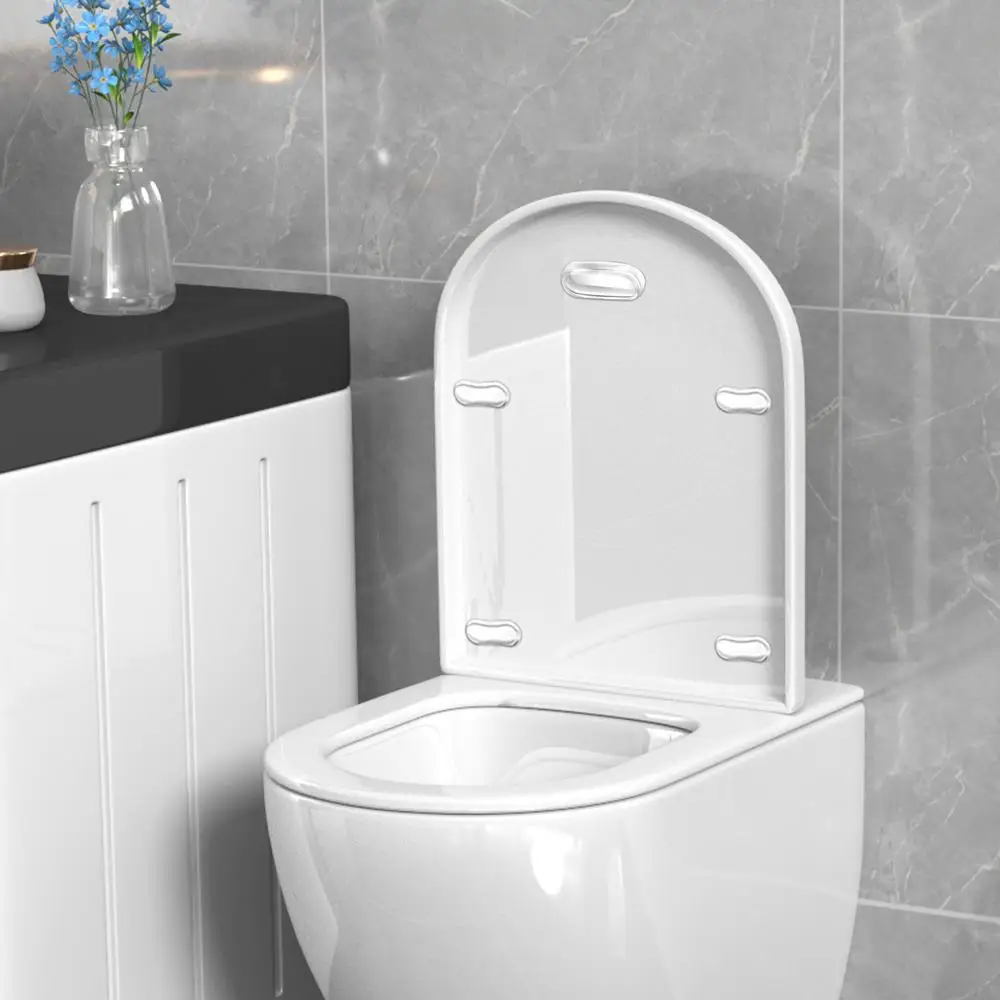 Description Picture 3 of itemDurable Silicone Toilet Seat Bumper Self-adhesive Seat Cushioning Pads Provides Toilet Accessories For Home School Toilets